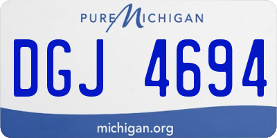 MI license plate DGJ4694