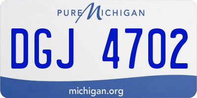 MI license plate DGJ4702