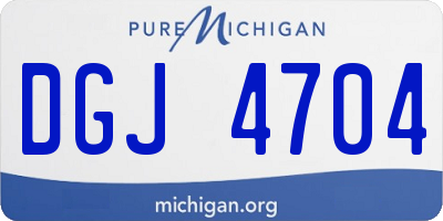 MI license plate DGJ4704