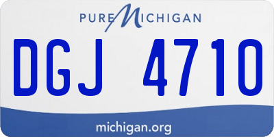 MI license plate DGJ4710