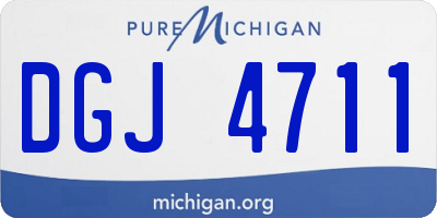 MI license plate DGJ4711