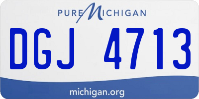 MI license plate DGJ4713