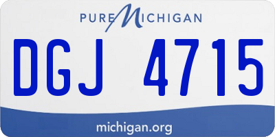 MI license plate DGJ4715
