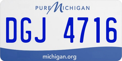 MI license plate DGJ4716