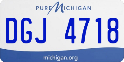 MI license plate DGJ4718
