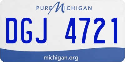 MI license plate DGJ4721