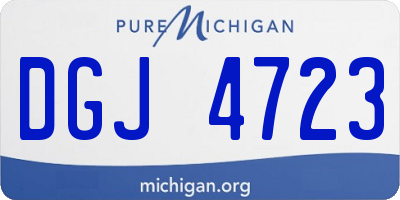 MI license plate DGJ4723