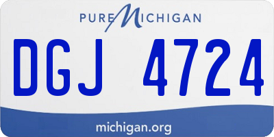 MI license plate DGJ4724