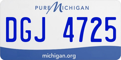 MI license plate DGJ4725