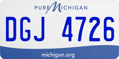 MI license plate DGJ4726