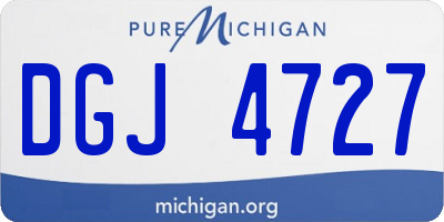 MI license plate DGJ4727