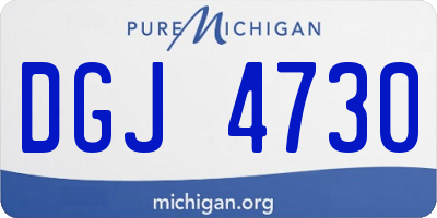MI license plate DGJ4730