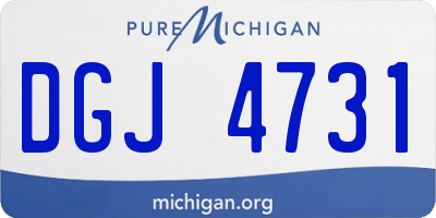 MI license plate DGJ4731