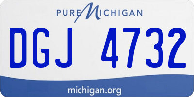 MI license plate DGJ4732