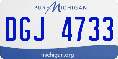 MI license plate DGJ4733