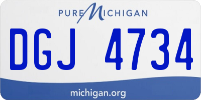 MI license plate DGJ4734