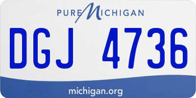 MI license plate DGJ4736