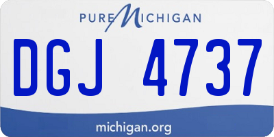 MI license plate DGJ4737