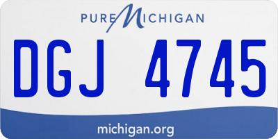 MI license plate DGJ4745
