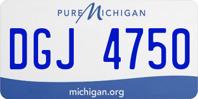 MI license plate DGJ4750