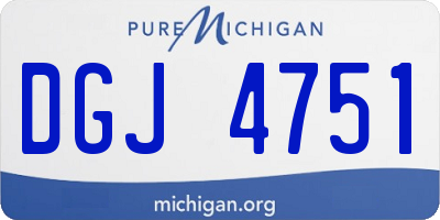 MI license plate DGJ4751