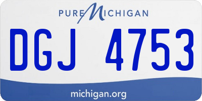 MI license plate DGJ4753