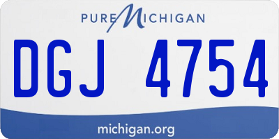 MI license plate DGJ4754