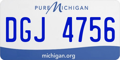 MI license plate DGJ4756