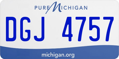 MI license plate DGJ4757
