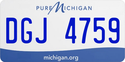 MI license plate DGJ4759