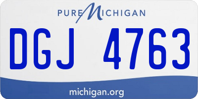 MI license plate DGJ4763