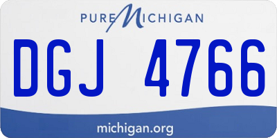 MI license plate DGJ4766