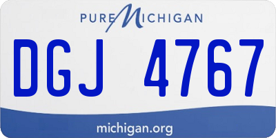 MI license plate DGJ4767