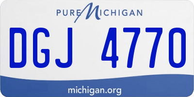 MI license plate DGJ4770