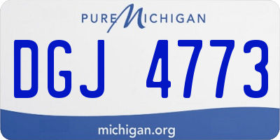 MI license plate DGJ4773