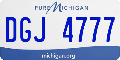 MI license plate DGJ4777