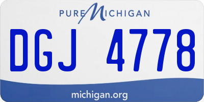 MI license plate DGJ4778