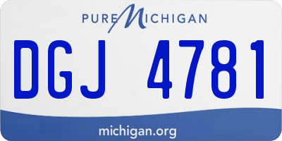 MI license plate DGJ4781