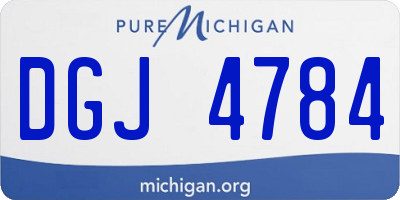 MI license plate DGJ4784