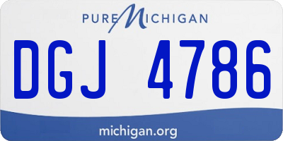 MI license plate DGJ4786