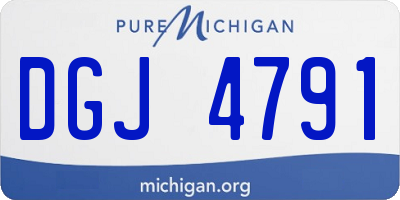 MI license plate DGJ4791
