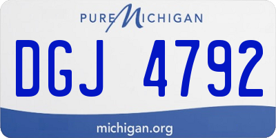 MI license plate DGJ4792