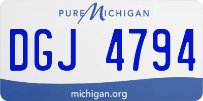 MI license plate DGJ4794