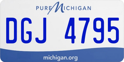 MI license plate DGJ4795