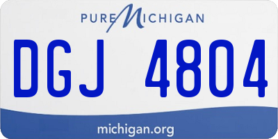 MI license plate DGJ4804