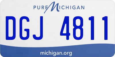 MI license plate DGJ4811