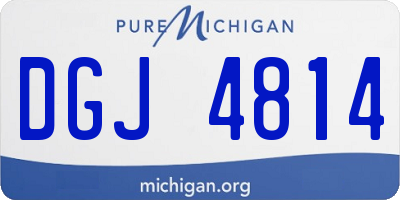 MI license plate DGJ4814