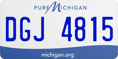 MI license plate DGJ4815