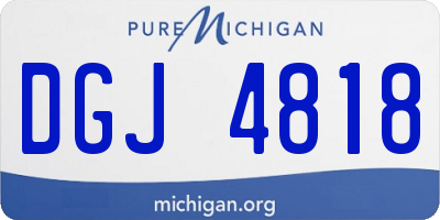 MI license plate DGJ4818
