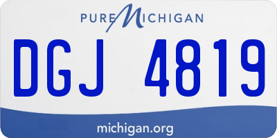 MI license plate DGJ4819